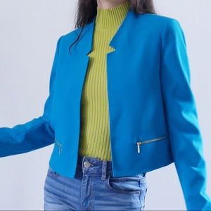 Calvin Klein Bright Teal Blue Blazer